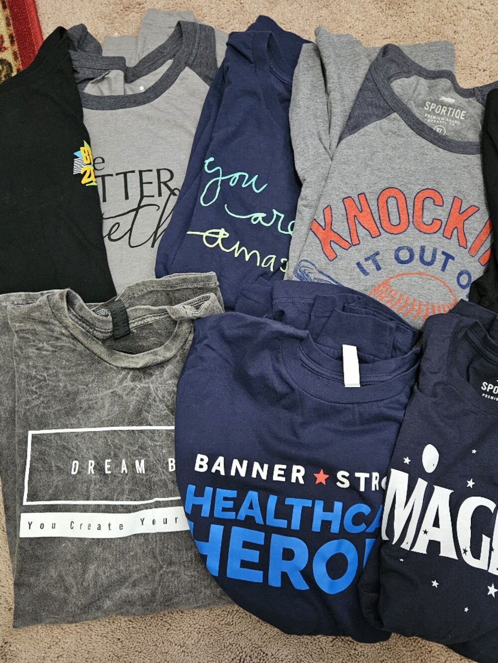 Like NEW ☆ Banner Health "LOT of 8 Theme T-Shirts, Size XL, NICE!